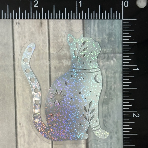 🌀10/$10🌀 Silver Translucent Holographic Waterproof Vinyl Sticker Decal - Picture 1 of 1